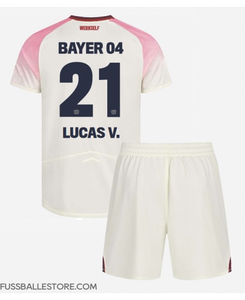Günstige Bayer Leverkusen Lucas Vazquez #21 Auswärts Trikotsatzt Kinder 2025-26 Kurzarm (+ Kurze Hosen) Günstige Bayer Leverkusen Lucas Vazquez #21 Auswärts Trikotsatzt Kinder 2025-26 Kurzarm (+ Kurze Hosen)